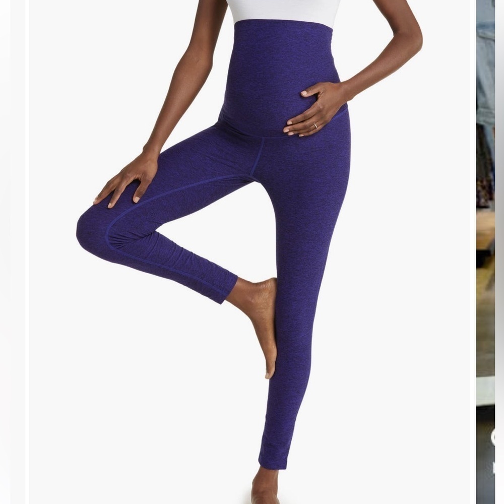 Zella Restore Soft Maternity Leggings Size XS Blue Melange